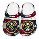 custom denver nuggets patriotic stripes clog best selling