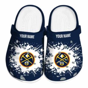 custom denver nuggets splatter background clog best selling