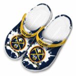 custom denver nuggets splatter pattern clog best selling