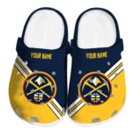custom denver nuggets striped accents clog best selling