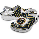 custom denver nuggets zigzag paint burst clog best selling