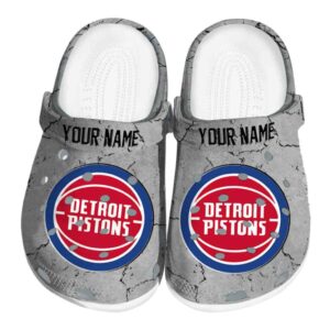 custom detroit pistons cracked texture clog best selling