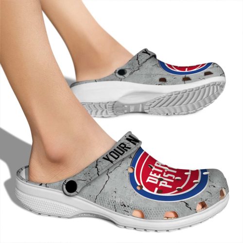 custom detroit pistons cracked texture clog fashion forward
