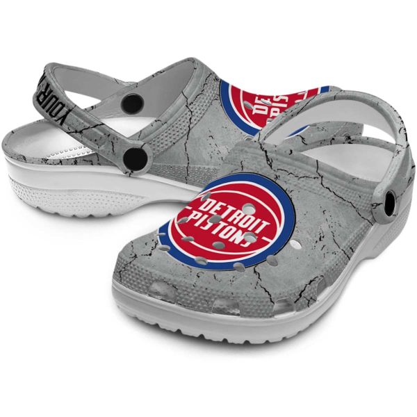 custom detroit pistons cracked texture clog high quality