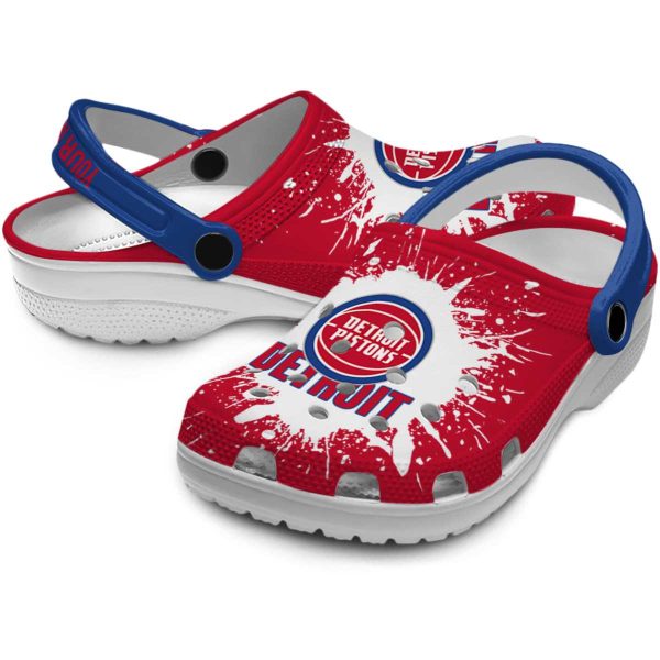 custom detroit pistons splash art clog high quality