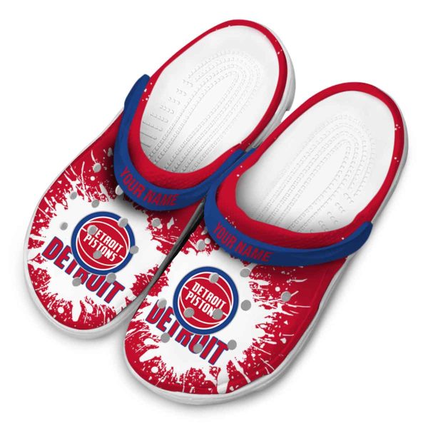 custom detroit pistons splash art clog latest model