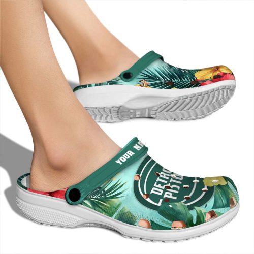 custom detroit pistons tropical vibes clog fashion forward