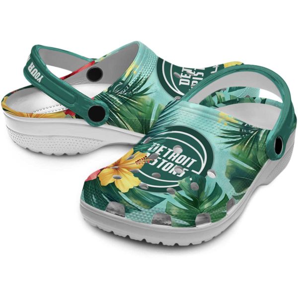 custom detroit pistons tropical vibes clog high quality
