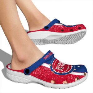 custom detroit pistons vertical stripes clog fashion forward