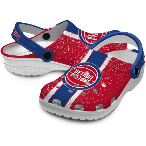 custom detroit pistons vertical stripes clog high quality