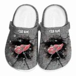 custom detroit red wings cracked ground texture clog best selling