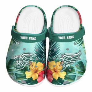 custom detroit red wings tropical vibes clog best selling