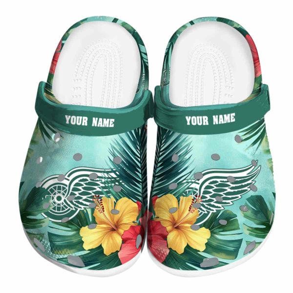 custom detroit red wings tropical vibes clog best selling