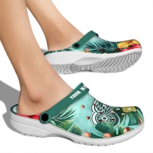 custom detroit red wings tropical vibes clog fashion forward