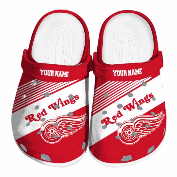 custom detroit red wings vibrant dual tone clog best selling