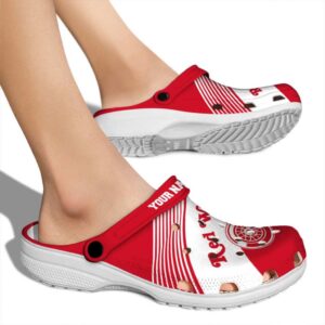 custom detroit red wings vibrant dual tone clog fashion forward