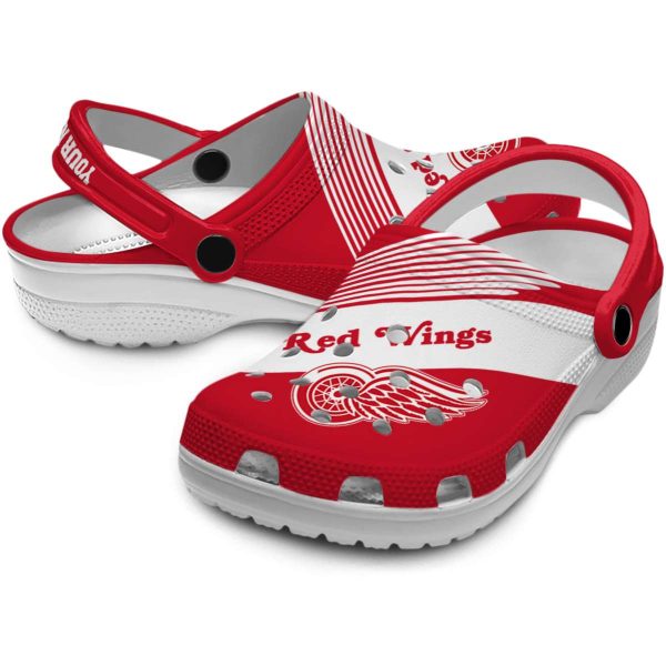 custom detroit red wings vibrant dual tone clog high quality