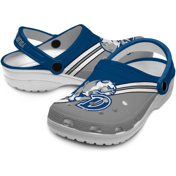custom drake bulldogs striped accents clog high quality