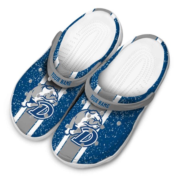 custom drake bulldogs vertical stripes clog latest model