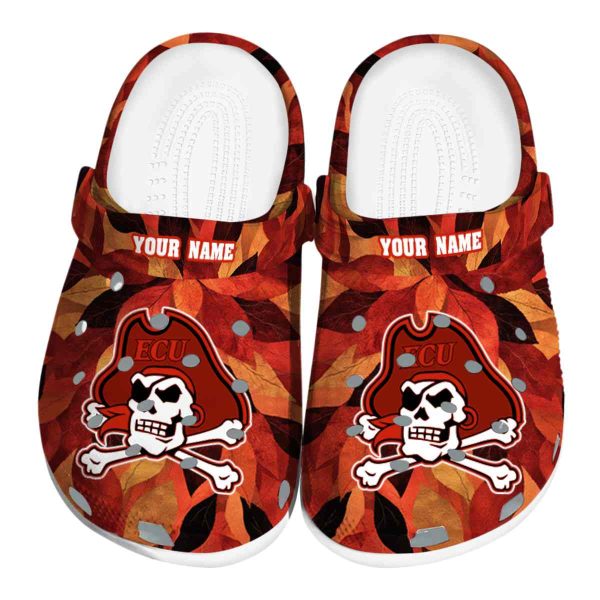 custom east carolina pirates autumn leaves clog best selling