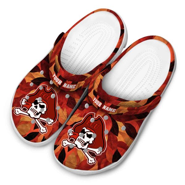 custom east carolina pirates autumn leaves clog latest model