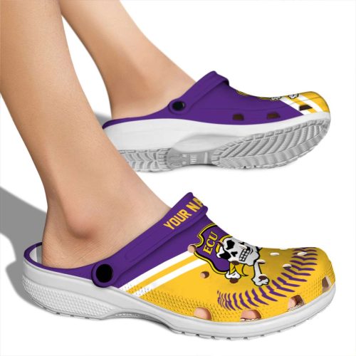 custom east carolina pirates baseball motif clog fashion forward