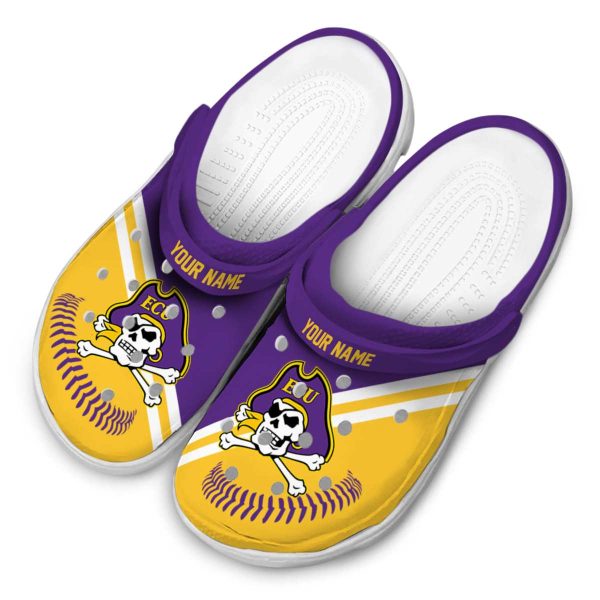 custom east carolina pirates baseball motif clog latest model