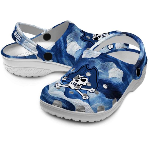 custom east carolina pirates ocean waves clog high quality