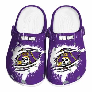 custom east carolina pirates splash motif background clog best selling