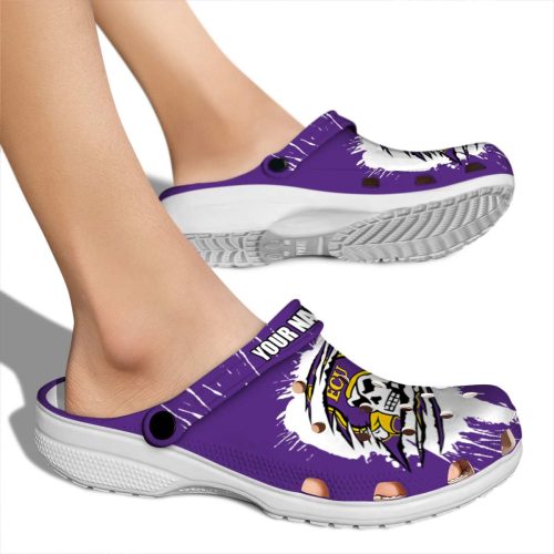 custom east carolina pirates splash motif background clog fashion forward
