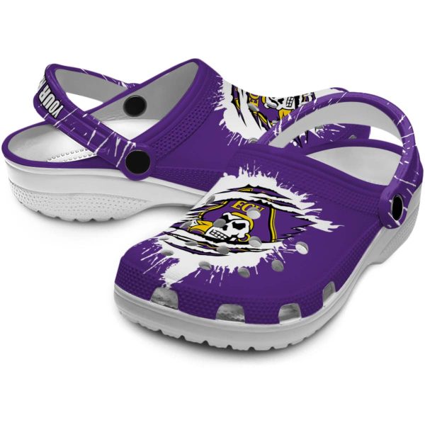 custom east carolina pirates splash motif background clog high quality