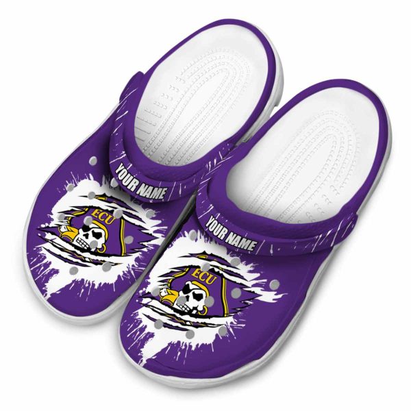 custom east carolina pirates splash motif background clog latest model