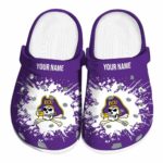 custom east carolina pirates splatter background clog best selling