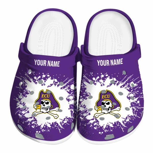 custom east carolina pirates splatter background clog best selling