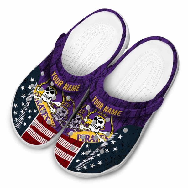 custom east carolina pirates star spangled side pattern clog latest model