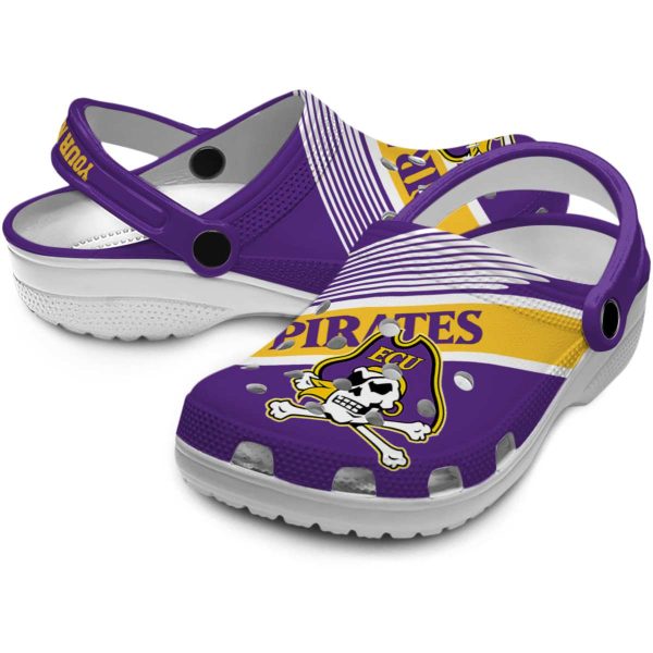 custom east carolina pirates vibrant dual tone clog high quality