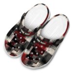 custom eastern michigan eagles plaid fusion clog best selling
