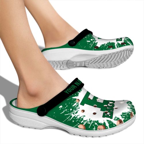 custom eastern michigan eagles splash art clog fashion forward