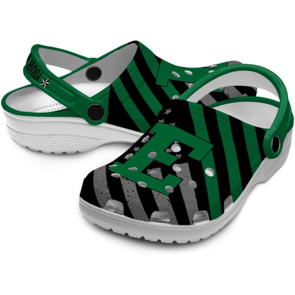 custom eastern michigan eagles star spangled graphic clog high quality