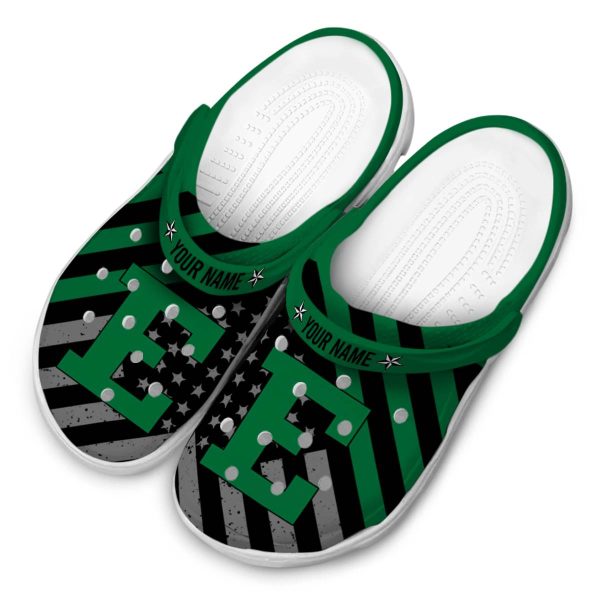 custom eastern michigan eagles star spangled graphic clog latest model