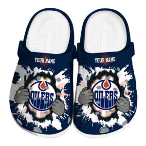 custom edmonton oilers gripping hand clog best selling