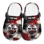 custom edmonton oilers plaid fusion clog best selling