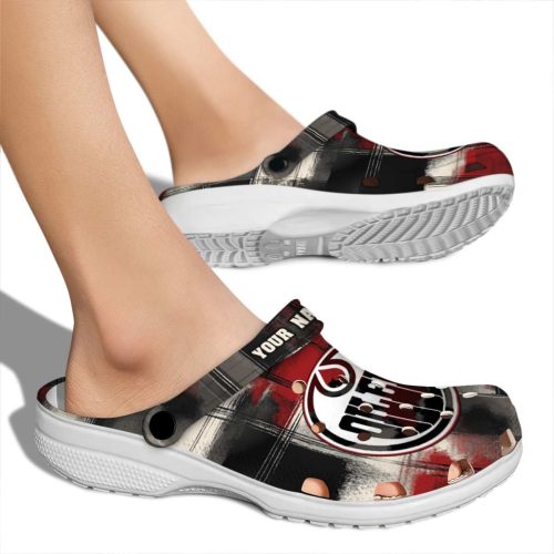 custom edmonton oilers plaid fusion clog fashion forward
