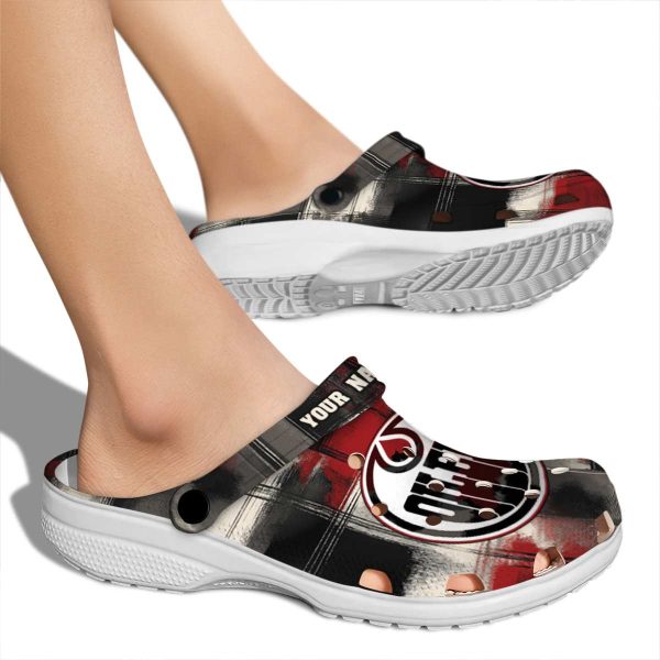 custom edmonton oilers plaid fusion clog fashion forward