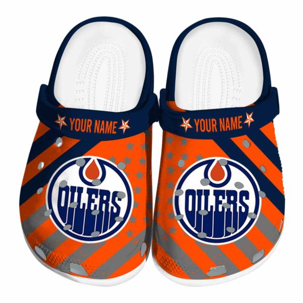 custom edmonton oilers star spangled graphic clog best selling