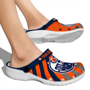 custom edmonton oilers star spangled graphic clog fashion forward