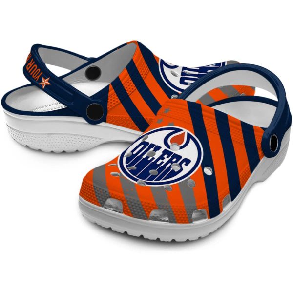 custom edmonton oilers star spangled graphic clog high quality