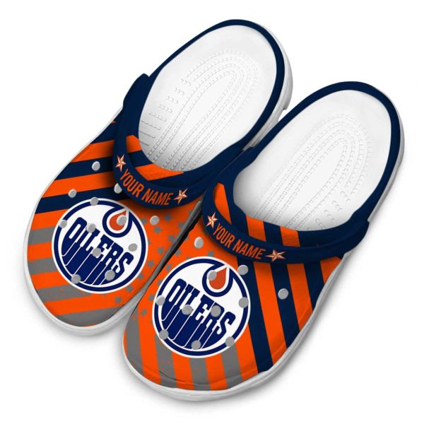 custom edmonton oilers star spangled graphic clog latest model