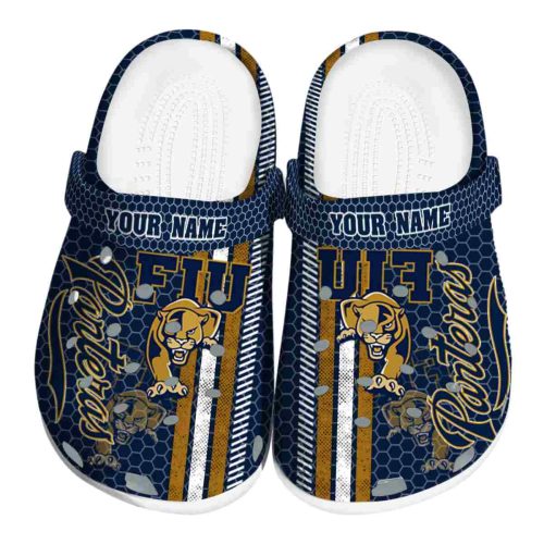 custom fiu panthers contrasting stripes clog best selling