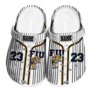 custom fiu panthers pinstripe pattern clog best selling